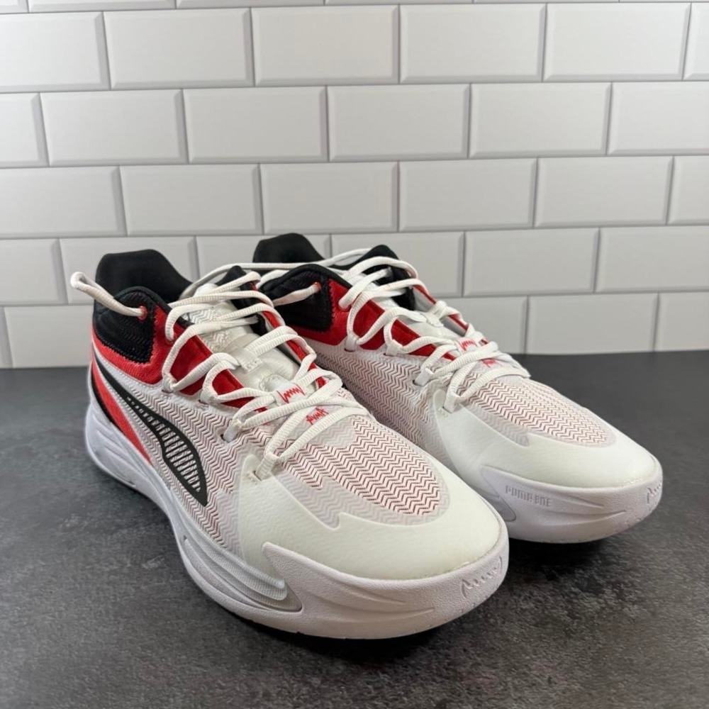 Puma white basketball shoes